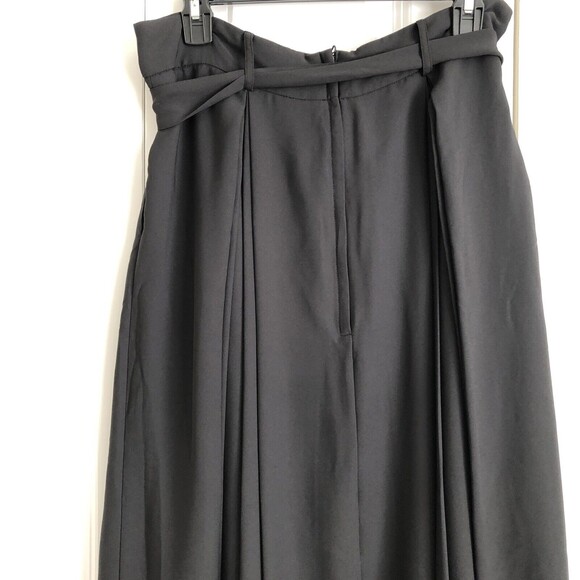 H&M Women's Zip Back Casual Solid Knee-Length Skirt Black Size 12 %% - Picture 7 of 11